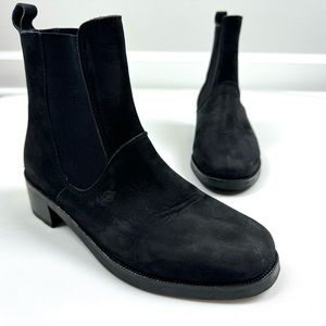 WOLKY Black Leather Air Comfort Pull-on Ankle Boots